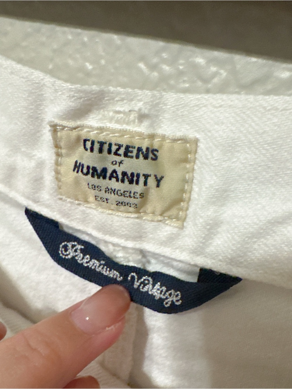 Citizens of Humanity White Button Front A-Line Denim Midi Skirt - Picture 3 of 5